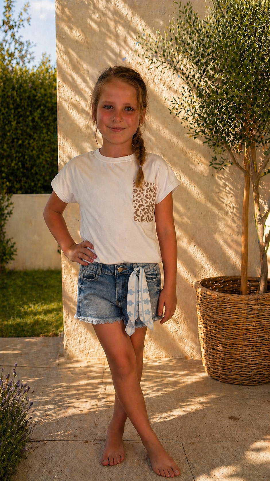 Korte broek blauw