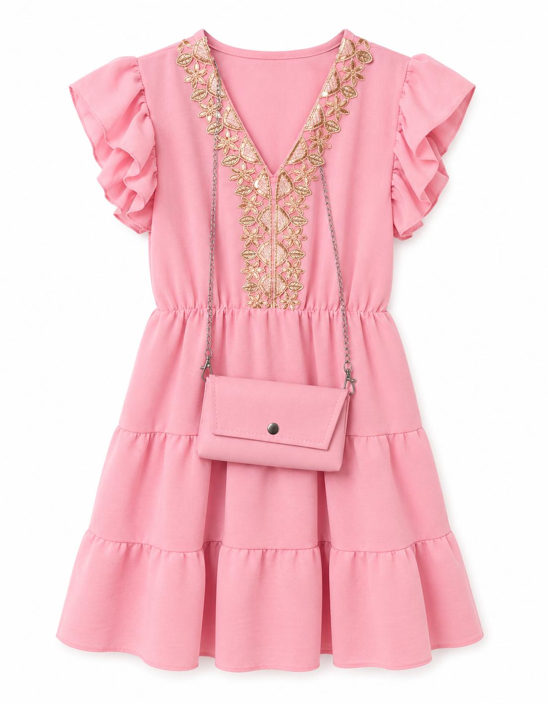 Ibiza jurkje met tasje roze