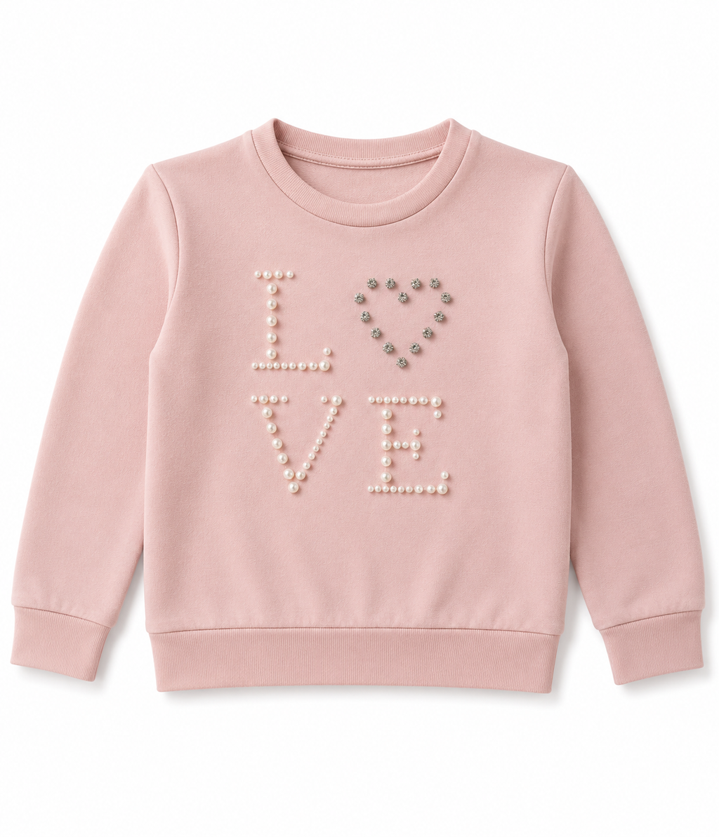 LOVE trui roze