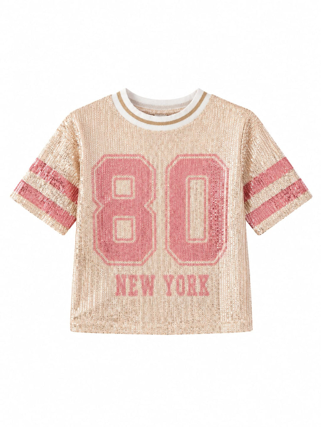 Pailletten shirt roze