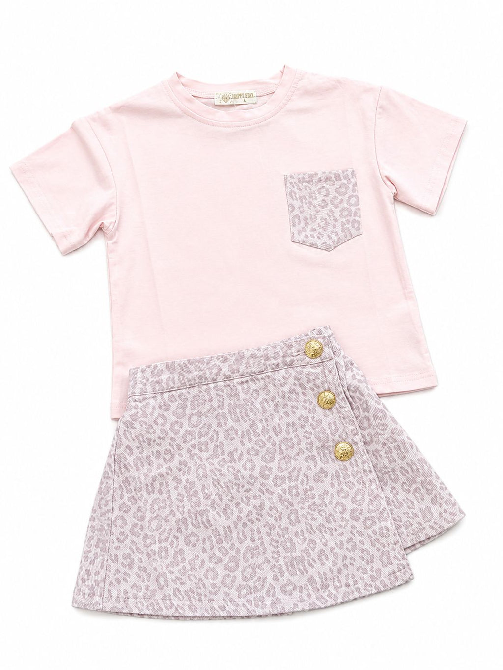 Sweet leopard set roze