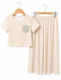 Beige leopard set