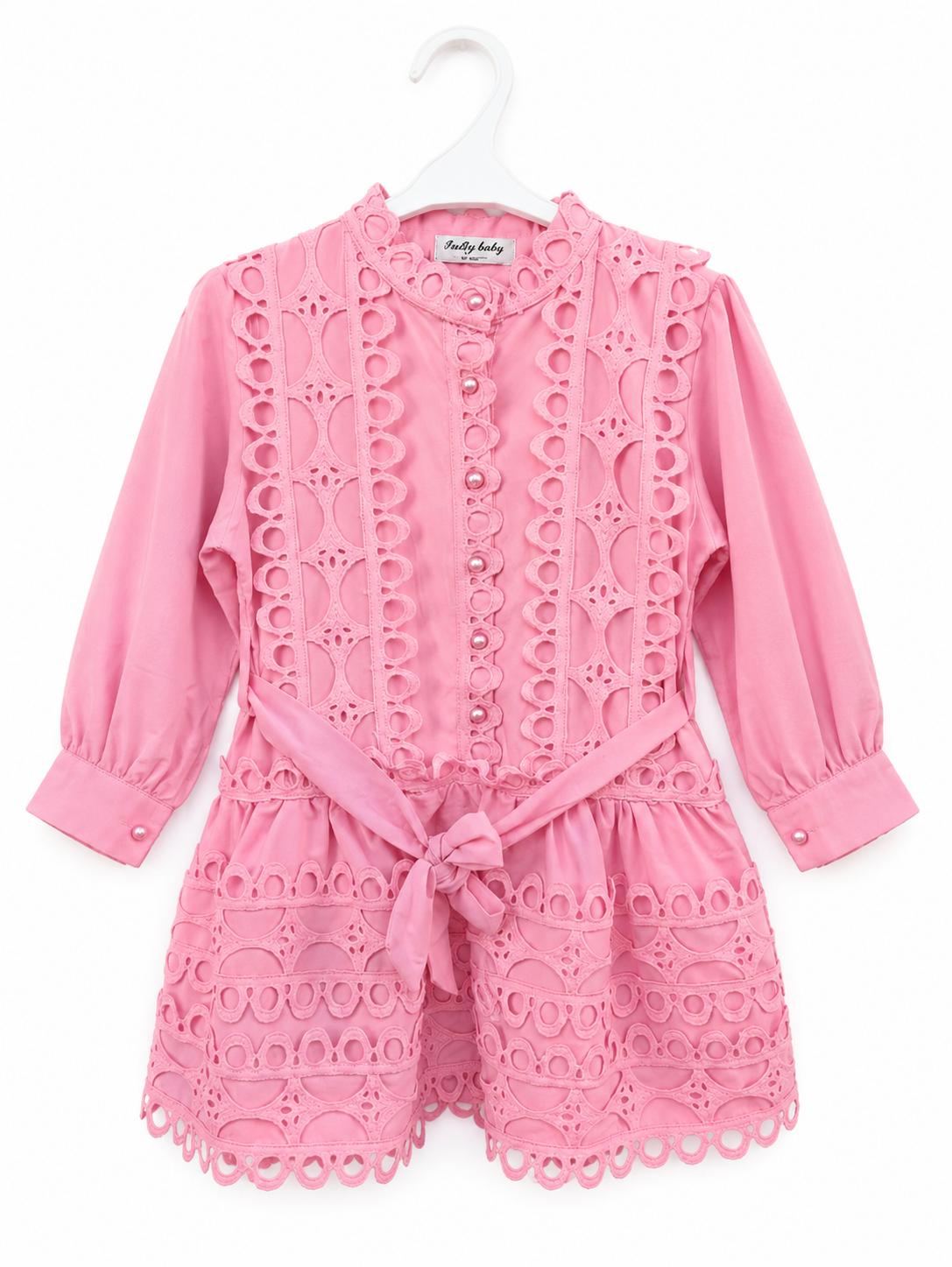 Roze kanten jurk
