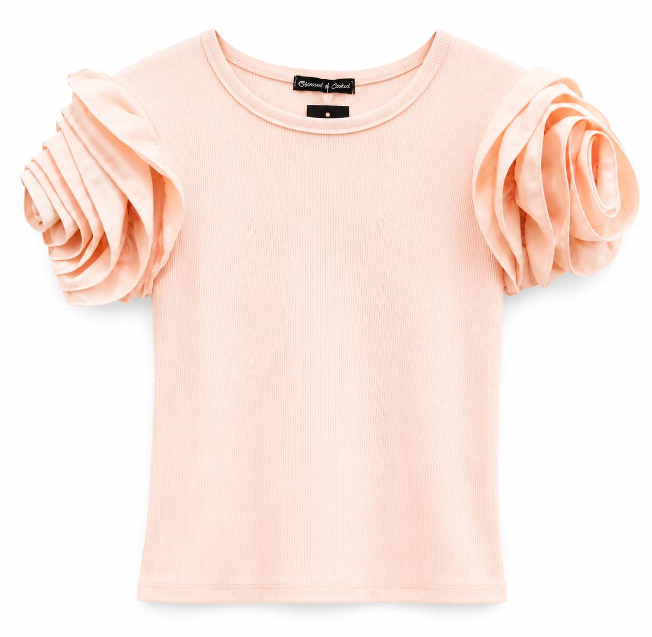 Peach kleur t shirt
