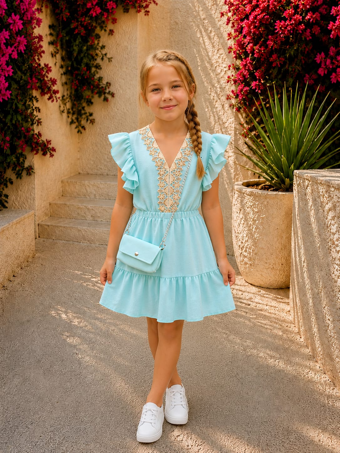 Ibiza jurkje met tasje blauw