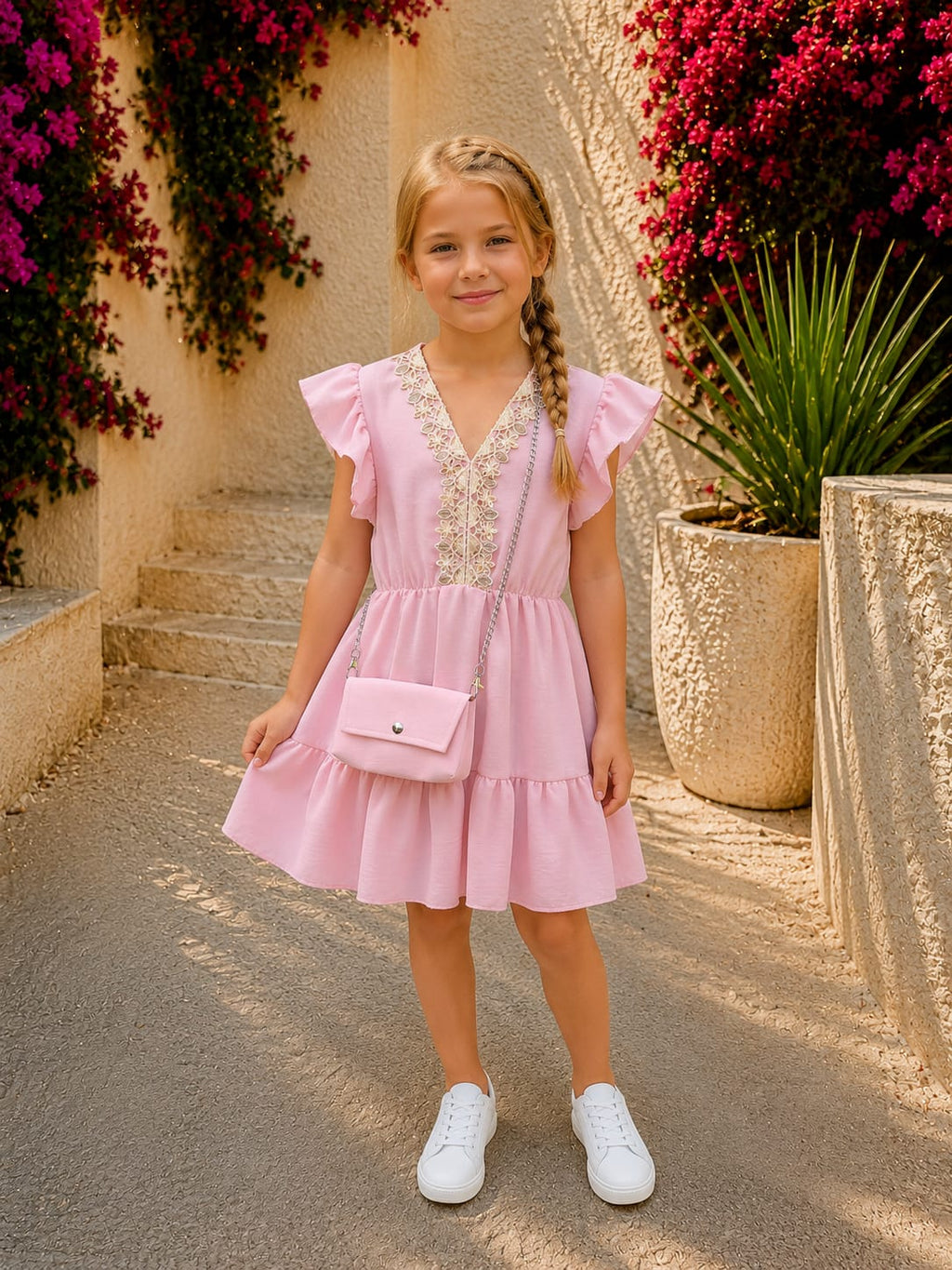 Ibiza jurkje met tasje roze