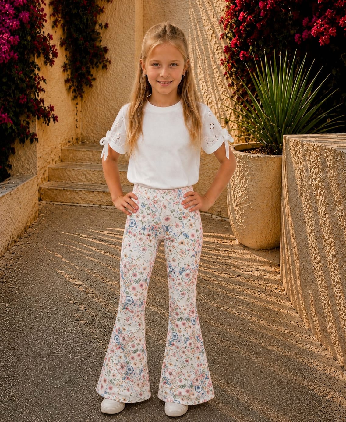 Bloemetjes flair broek