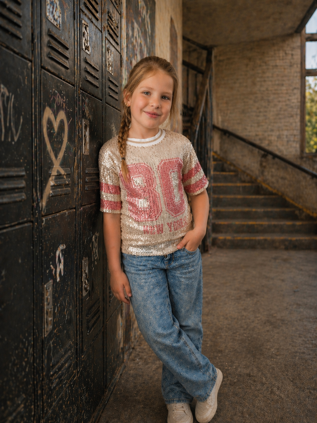 Pailletten shirt roze