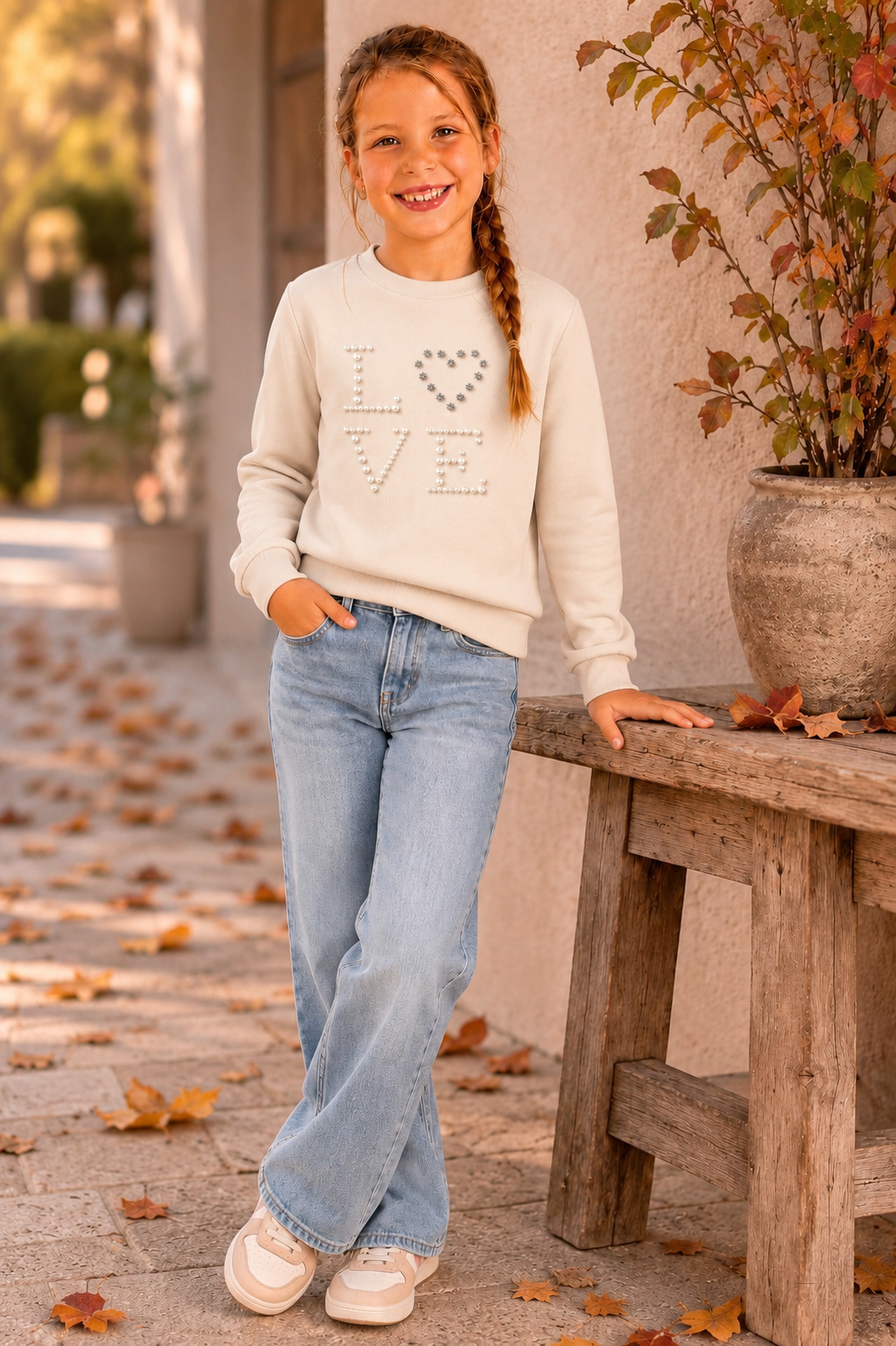 LOVE trui beige