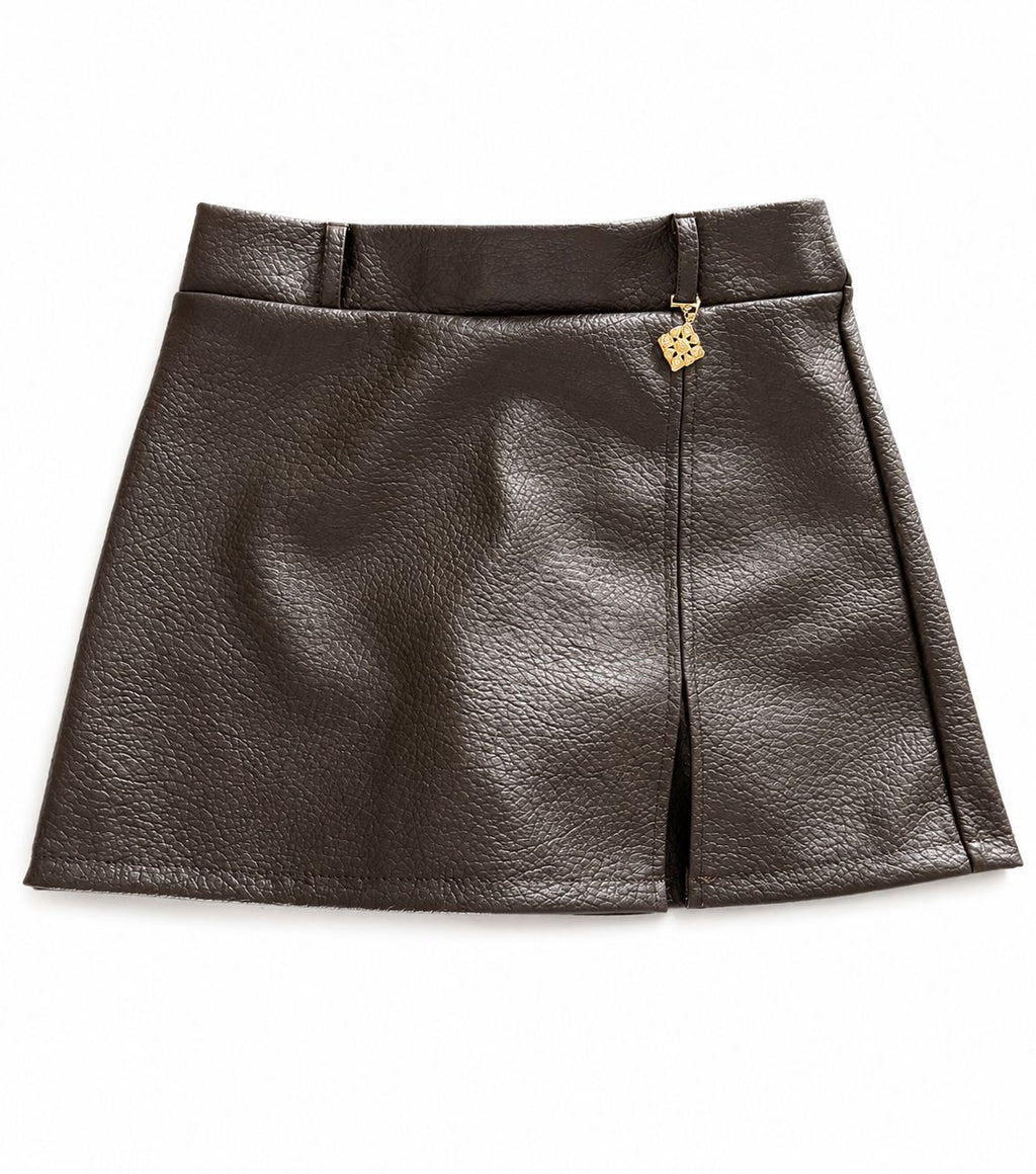 Leren rok broek